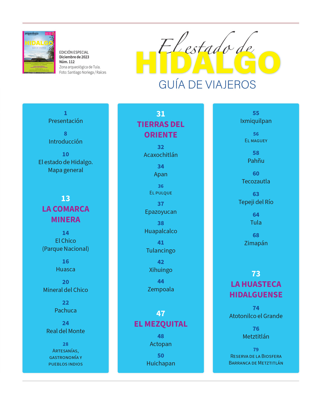 AME 112 El estado de Hidalgo. Guía de viajeros