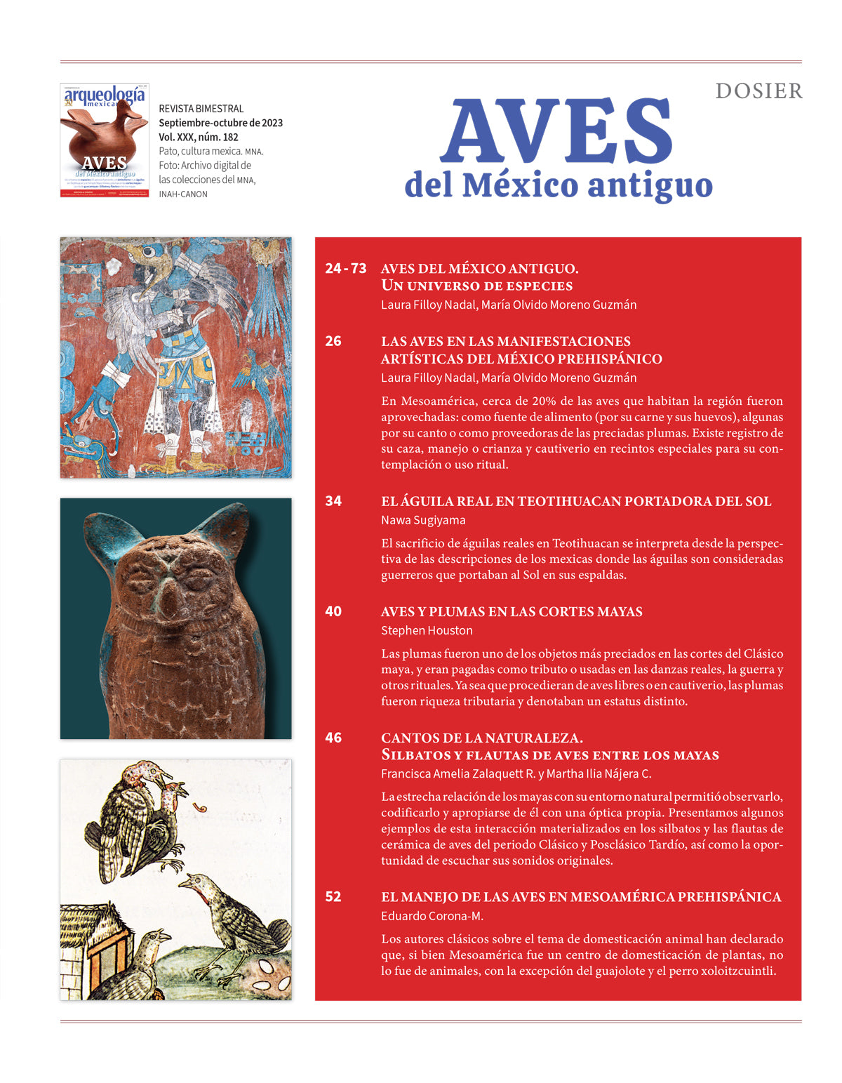 AMR 182 Aves del México antiguo