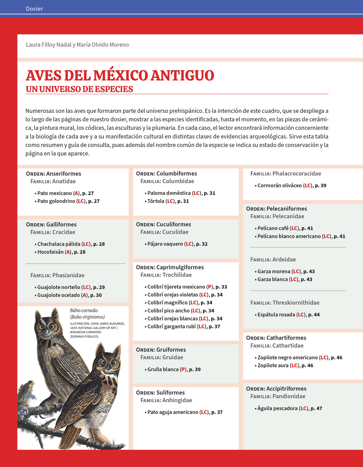 AMR 182 Aves del México antiguo