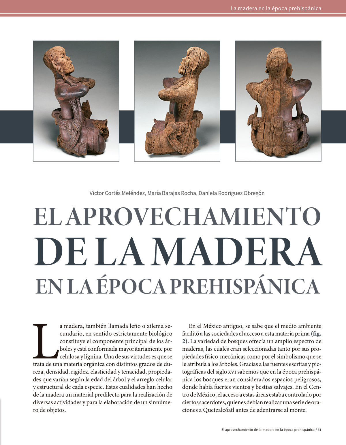 La madera en la época prehispánica