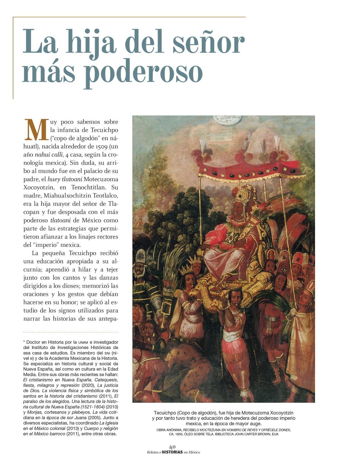 Tecuichpo. Doña Isabel Moctezuma
