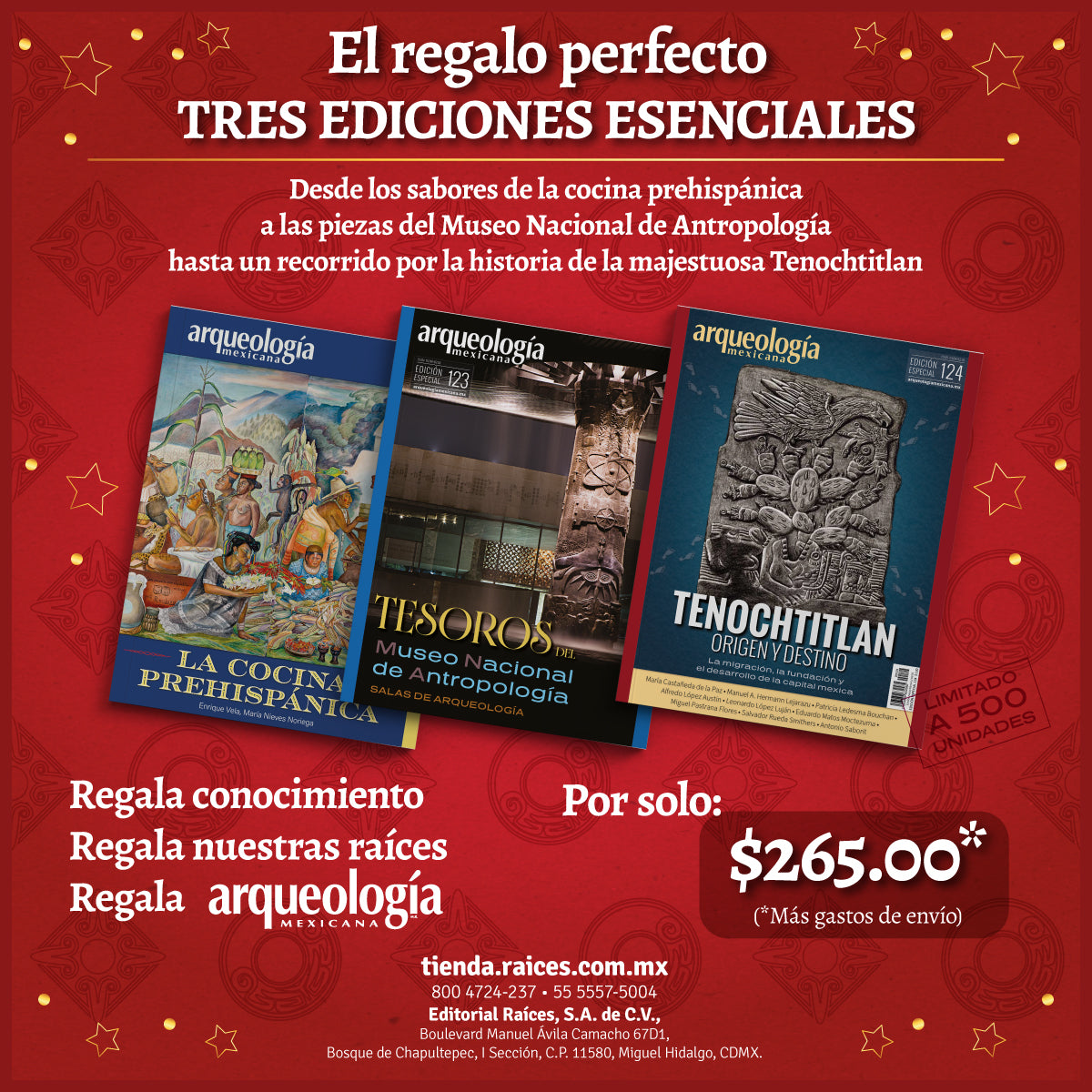 Paquete. Tres ediciones esenciales más gastos de envío