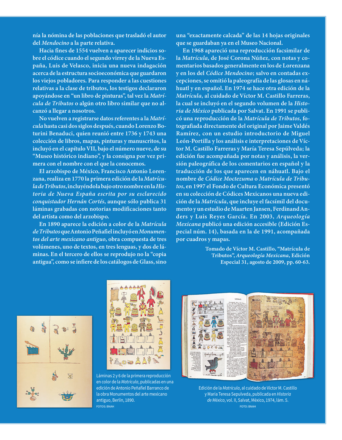 Paquete 1. Códice Florentino / Matrícula de Tributos