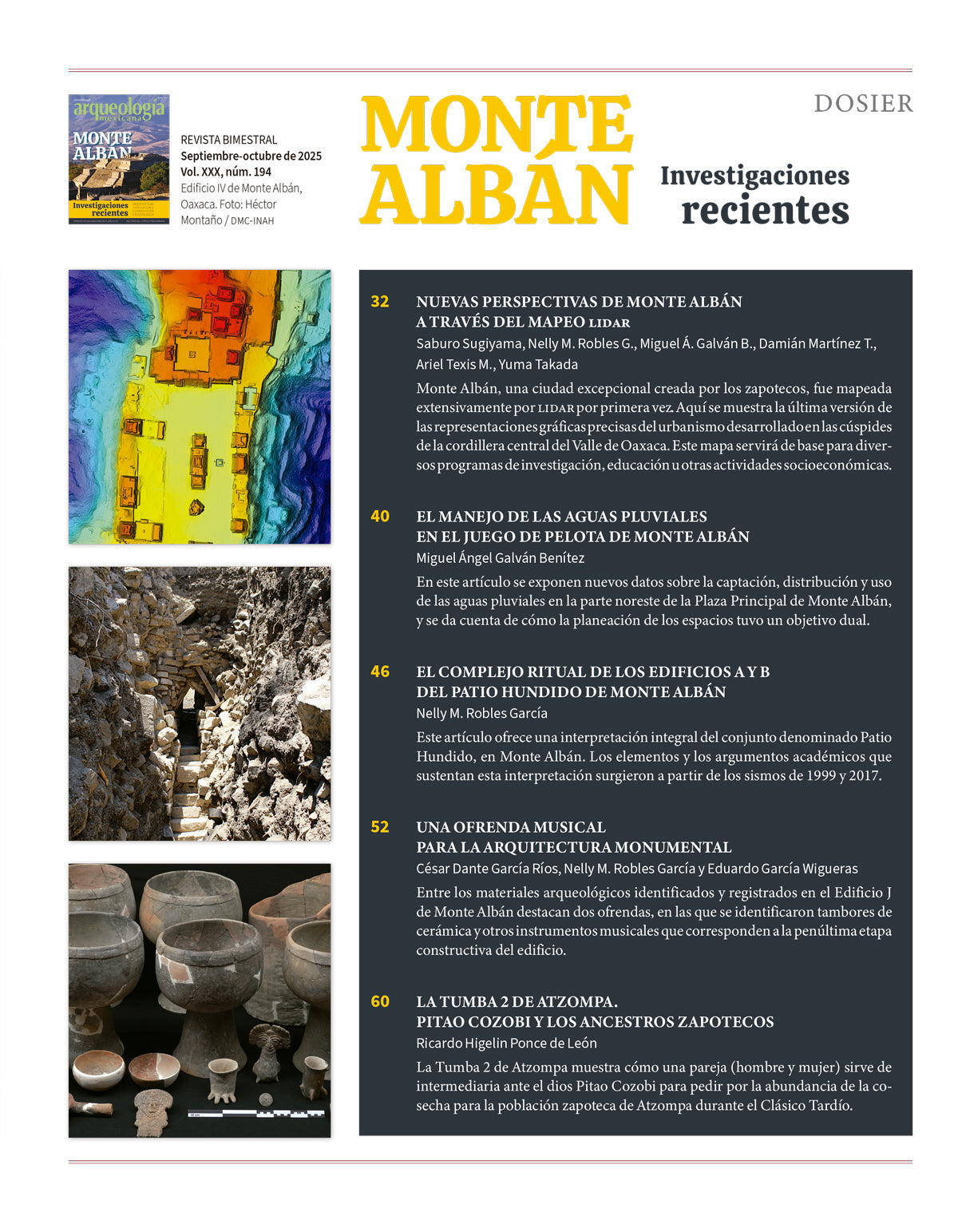 Monte Albán. Investigaciones recientes
