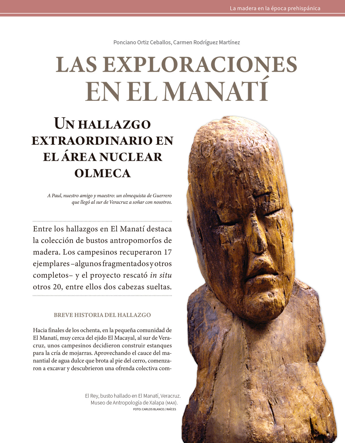 La madera en la época prehispánica