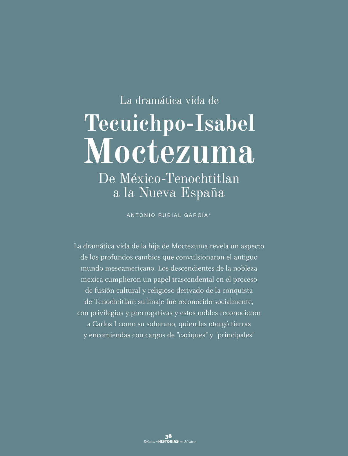 Tecuichpo. Doña Isabel Moctezuma