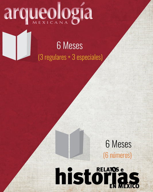 Suscripción impresa 6 meses ambas revistas Arqueología Mexicana y Relatos e Historias en México