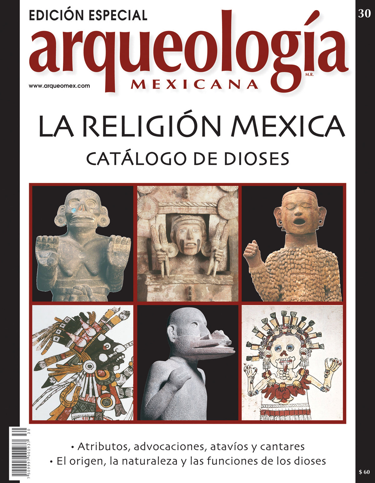 La religión mexica. Catálogo de dioses